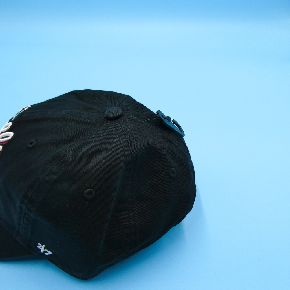 '47 Brand Hat Womens Adjustable Clean Up Chicago Bulls Black Cotton NBA Cap - Picture 4 of 7